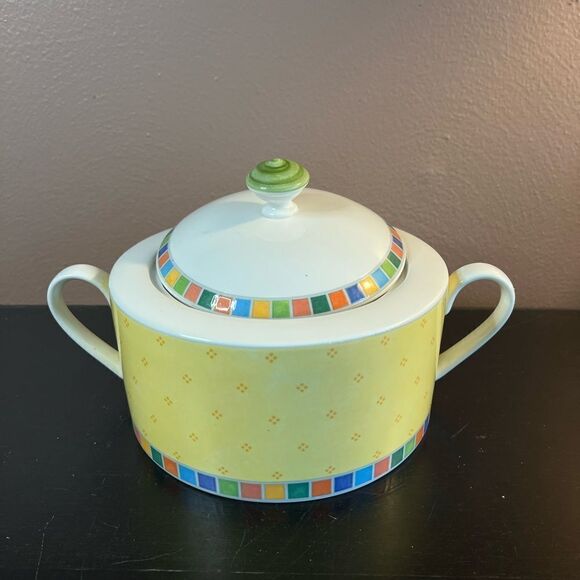 Villeroy & Boch twist alea Limone round covered vegetable dish nwot - Picture 12 of 13